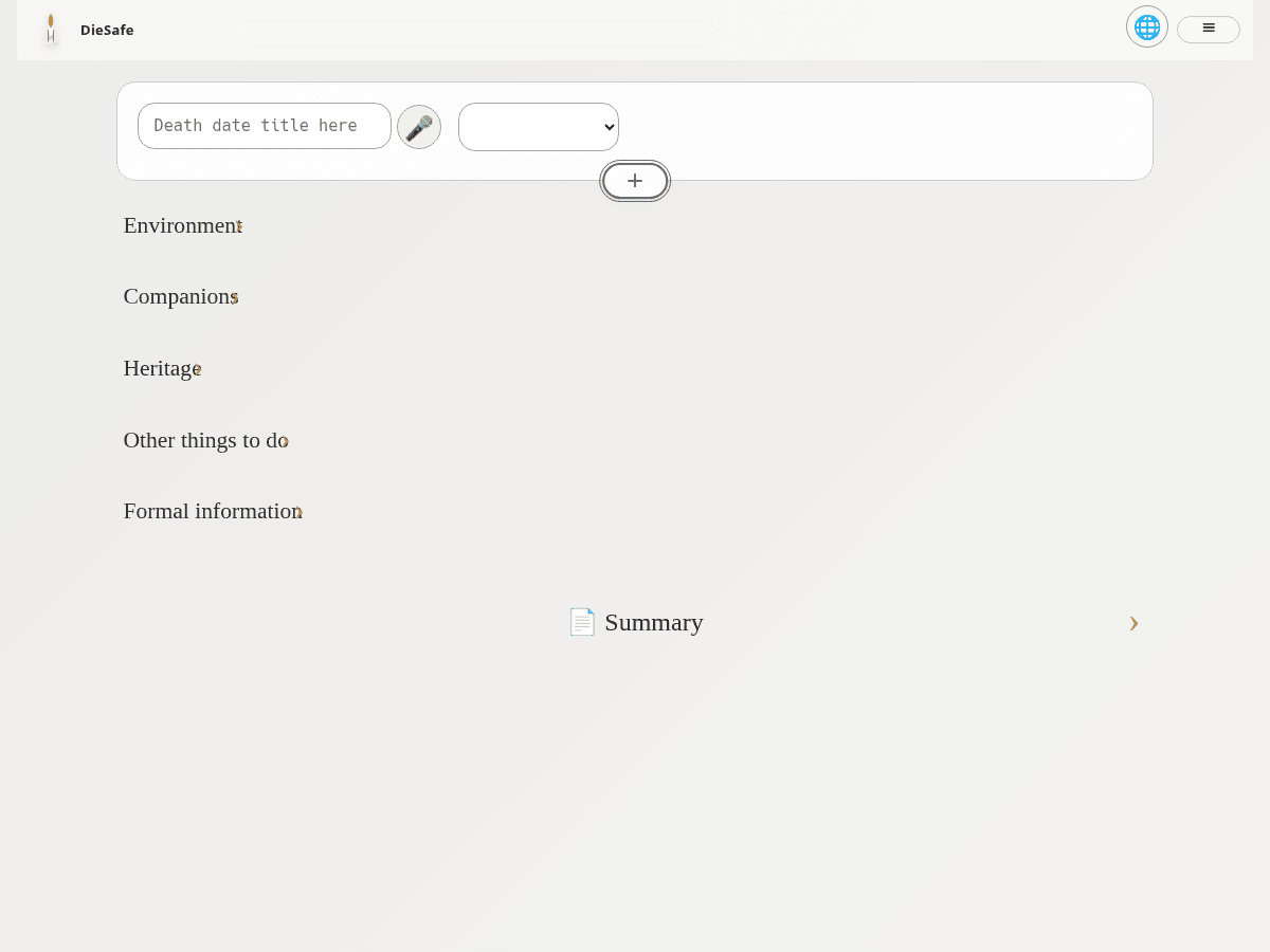 DieSafe landing page