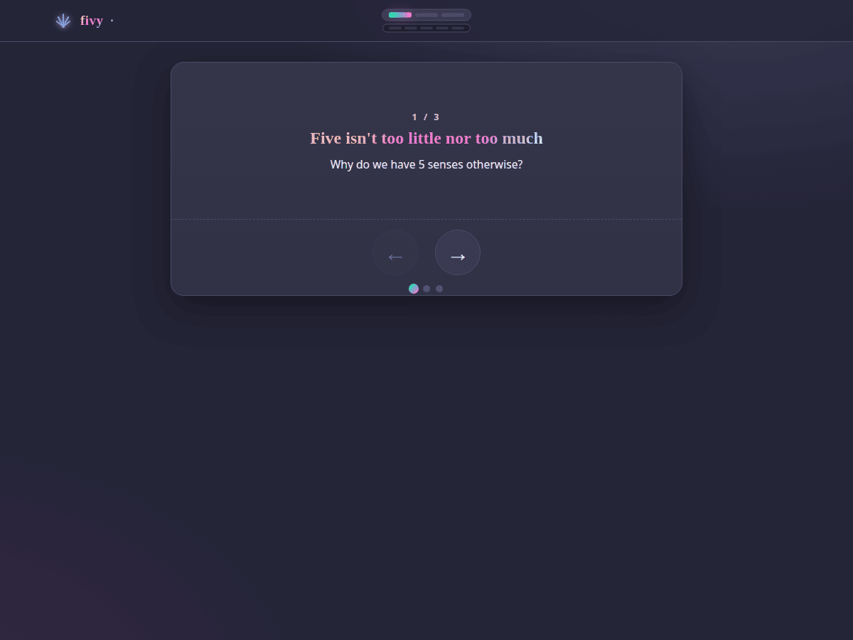 Fivy landing page