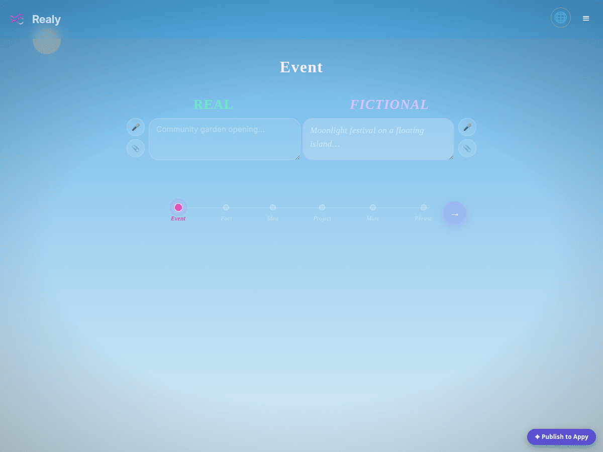 Realy landing page