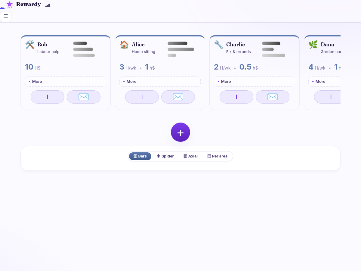 Rewardy landing page